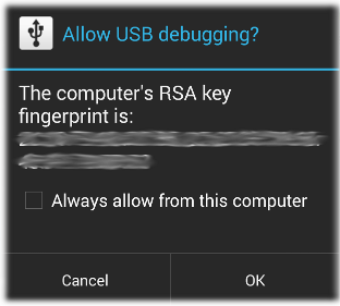 Samsung Galaxy S3 Allow USB Debugging screenshot